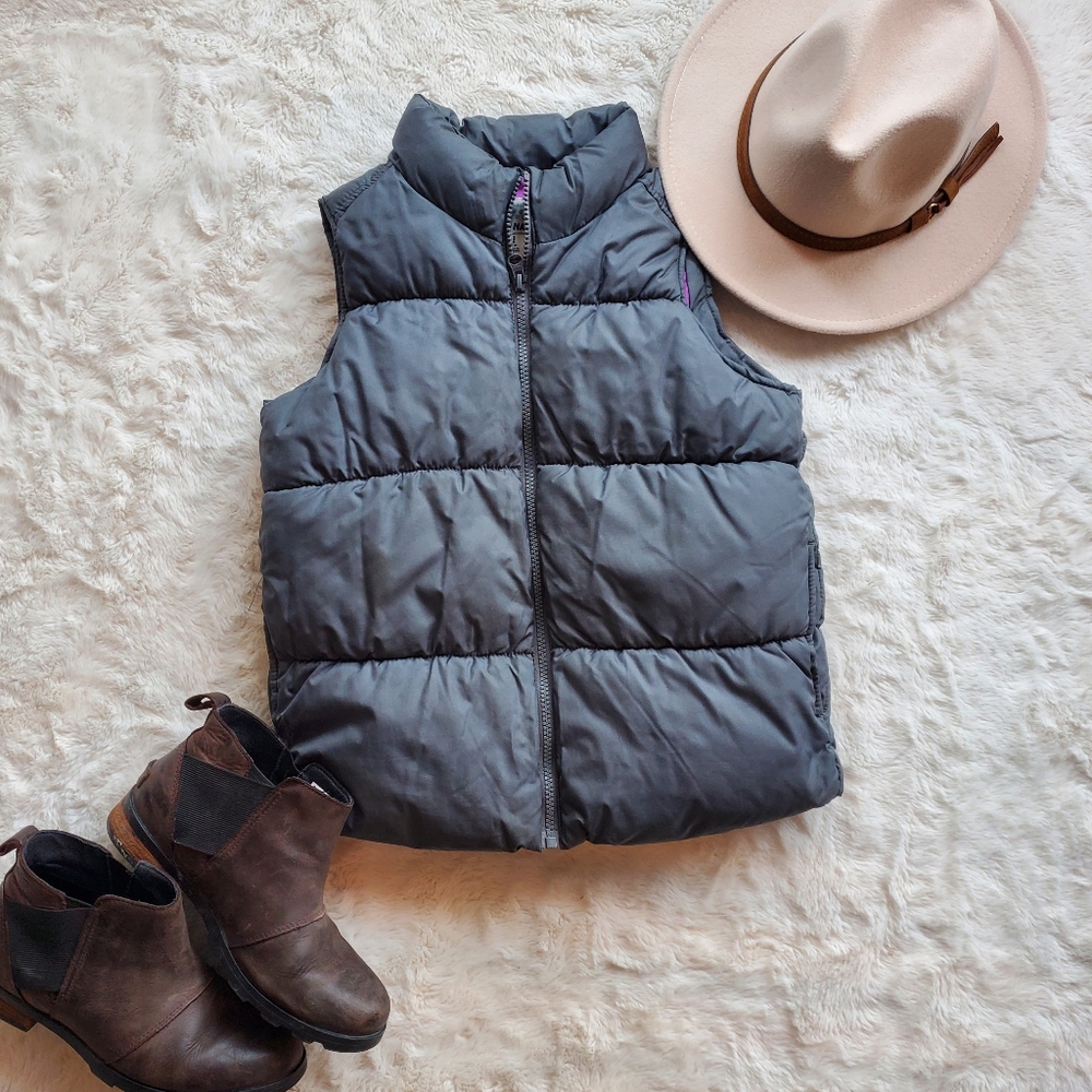 Old Navy Girls Gray Puffer Vest